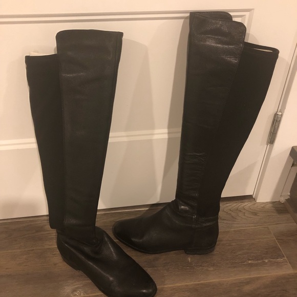 Michael Kors Bromley flat leather boots -size 5.5 - Picture 2 of 5